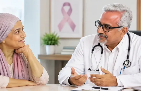 A Welling Homeopathy doctor in consultation with a cancer patient
