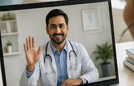 Patient consulting a Welling Homeopathy doctor by video call